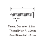 2.7mm Cortex Self Tapping Screws - Image 2
