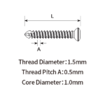 1.5mm Cortex Self Tapping Screws - Image 2